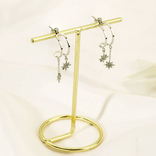 Boucles d’oreilles Aurora – Polarys – Étoile du Nord Pendantes