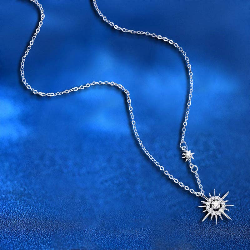 Collier Étoile Solaire en argent 925 – Bijou d’intention Aurora
