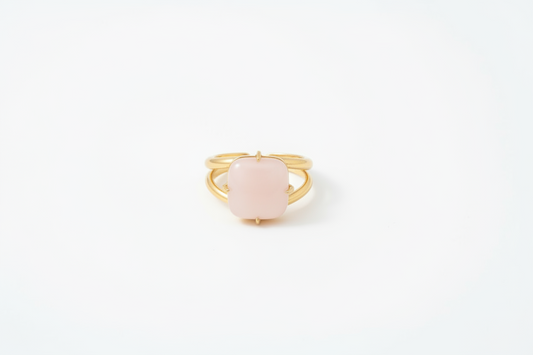 Bague Pierre Quartz Rose - Bijou d'intention Aurora