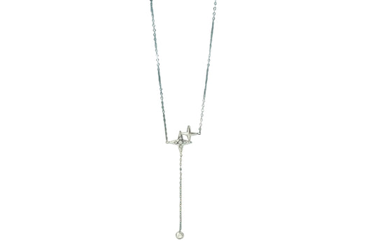 Collier Double Étoile du Nord (Y) - Bijou d'intention Aurora