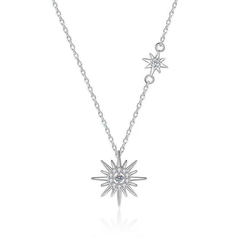 Collier Étoile Solaire en argent 925 – Bijou d’intention Aurora