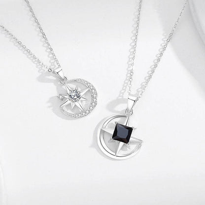Colliers Duo Lune & Étoile en argent 925 – Bijoux d’intention Aurora