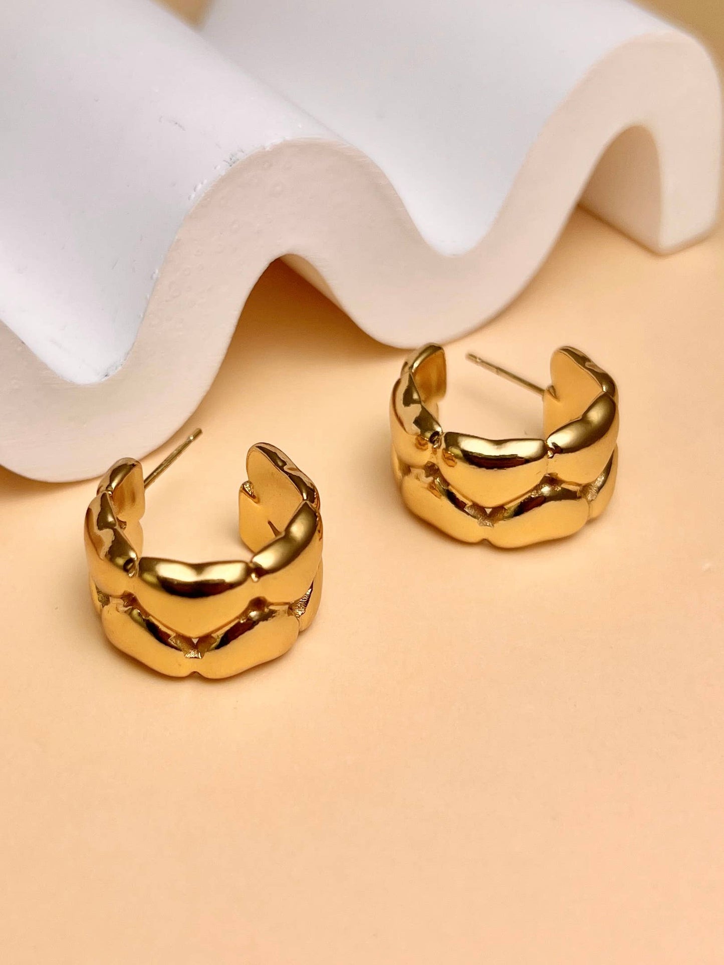 Boucles d'oreilles Cœur Créoles • Bijou Aurora