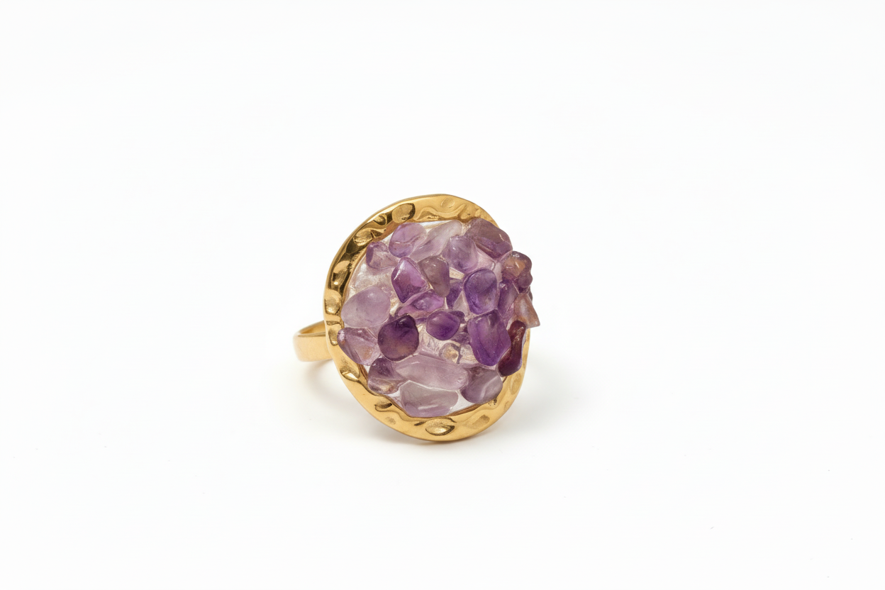 Bague Pierre Améthyste - Bijou d'intention Aurora