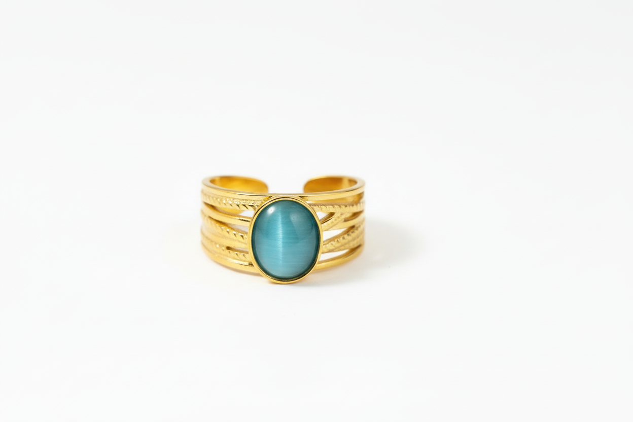 Bague Pierre Lunaire - Bijou d'intention Aurora