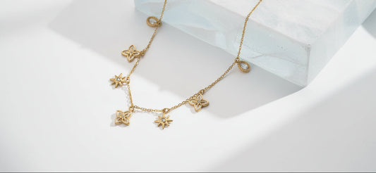 Collier Étoiles & Gemmes - Bijou d'intention Aurora