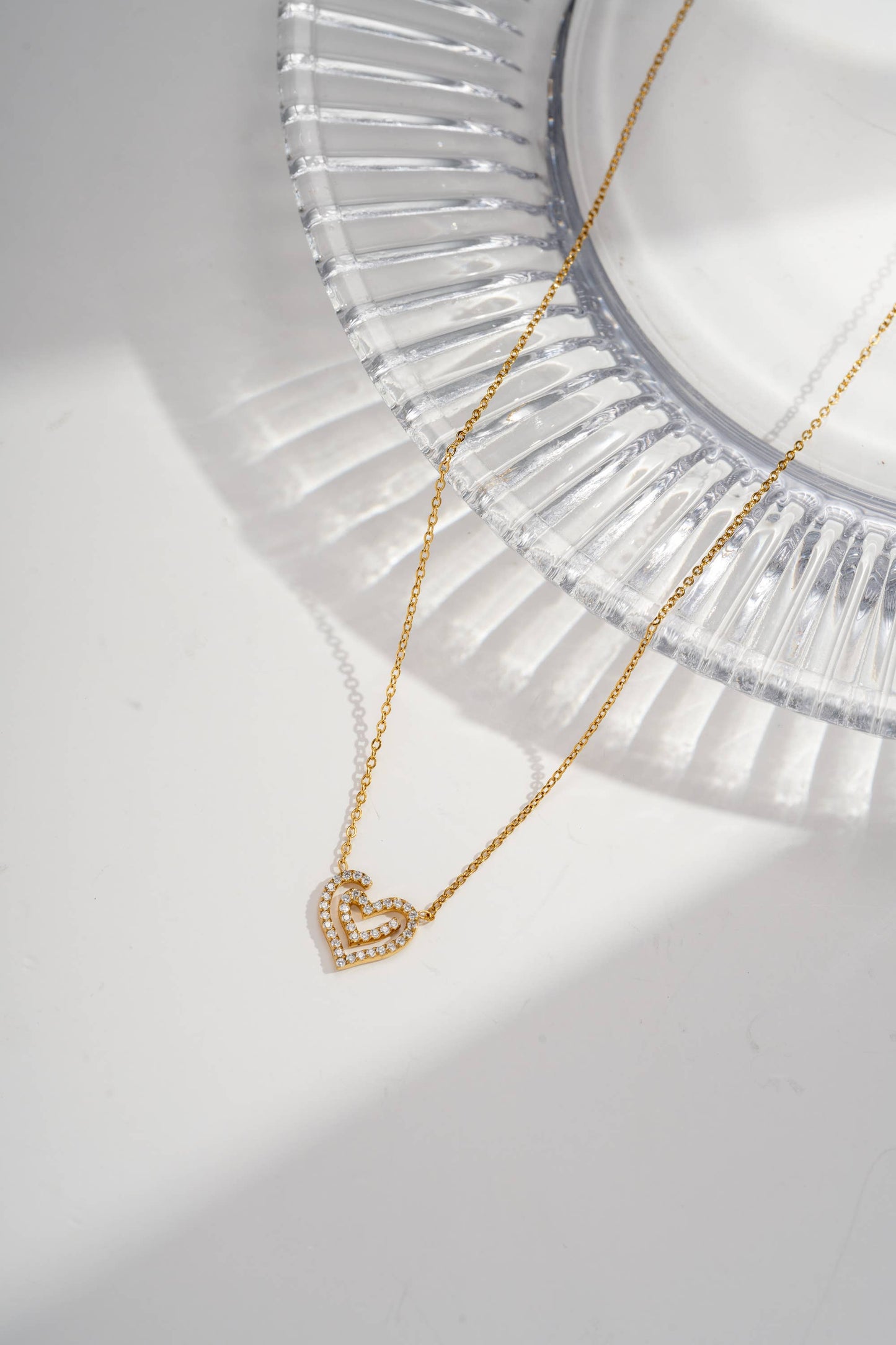 Parure Cœur Cristal 4 Pièces - Bijou symbole Aurora