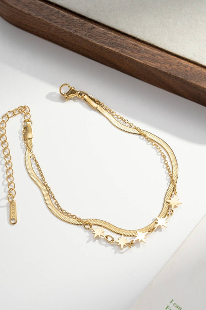 Bracelet Aurora – Celestial – Chaîne Lune & Étoile