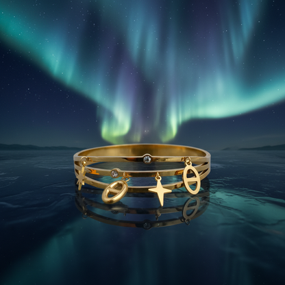 Bracelet Jonc triple rang - Bijou symboles AURORA